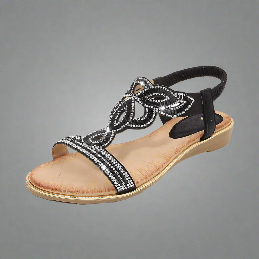 Wally | Handgefertigte goldene Sandale mit bequemer Passform - Image 3