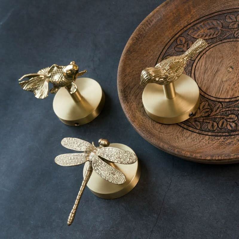 Wandhakenleiste aus Messing mit Tiermotiven und goldenen Akzenten - Image 4