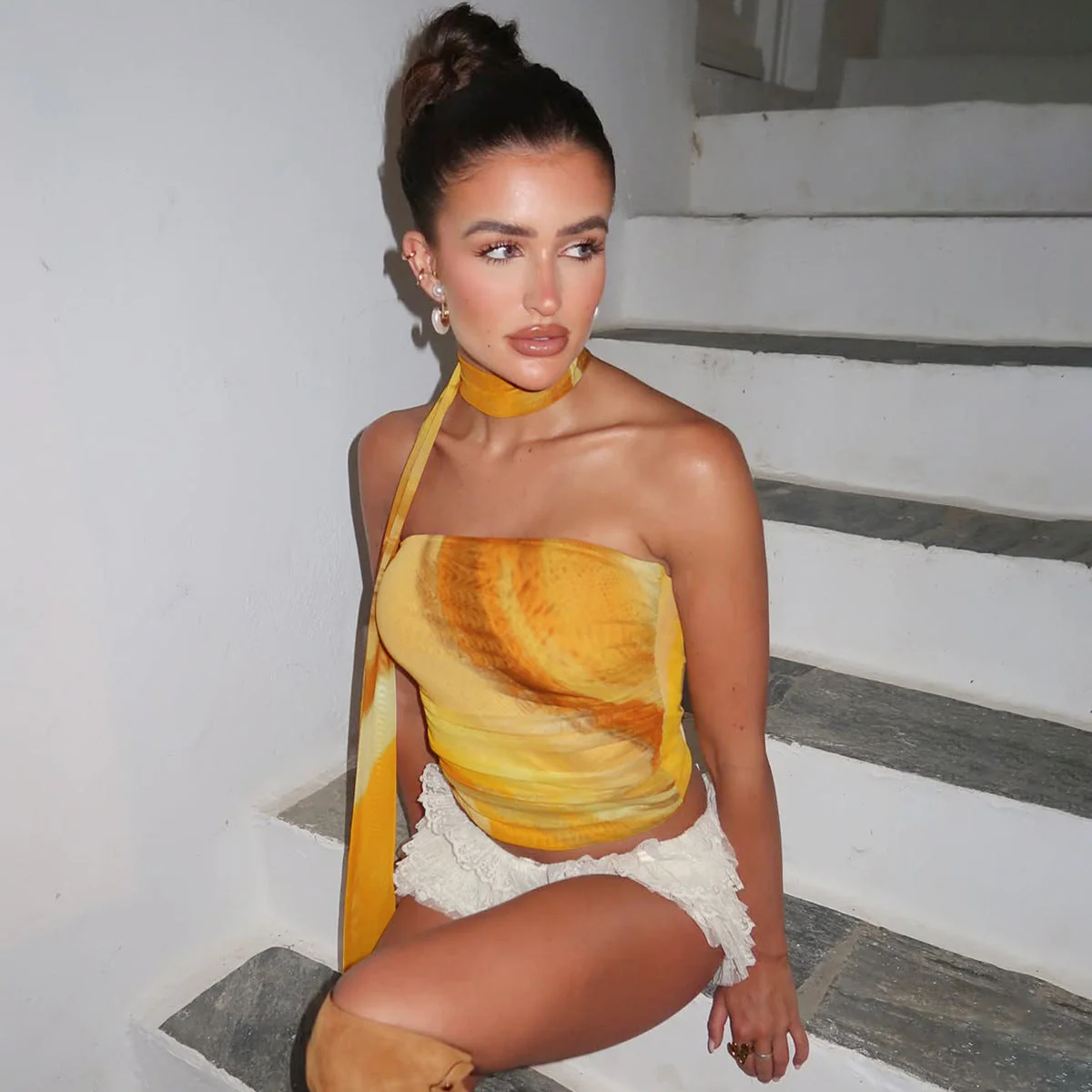 Wanya | Bustier-Top Bedruckt Kopftuch - Image 4