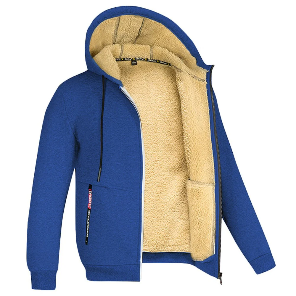 Warme Plüsch-Herren-Kapuzenjacke - Bosse - Image 5