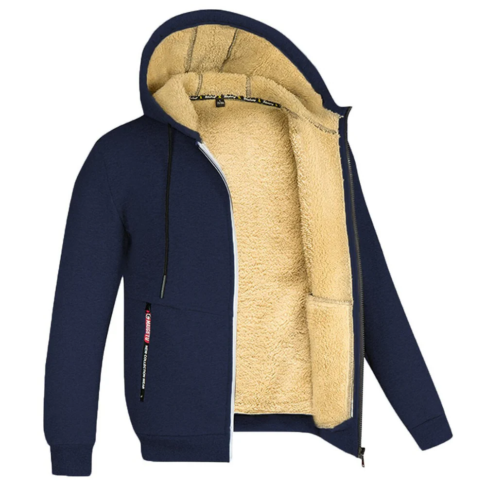 Warme Plüsch-Herren-Kapuzenjacke - Bosse - Image 6