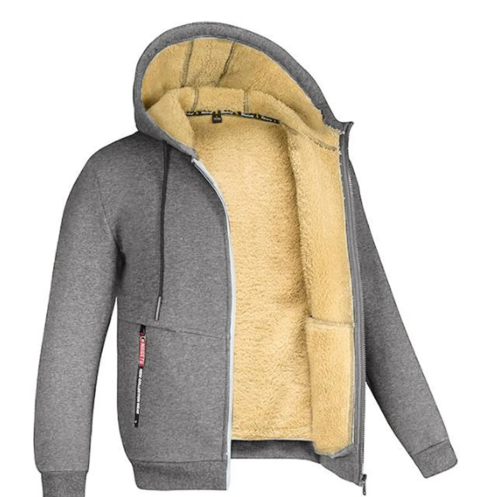 Warme Plüsch-Herren-Kapuzenjacke - Bosse - Image 7