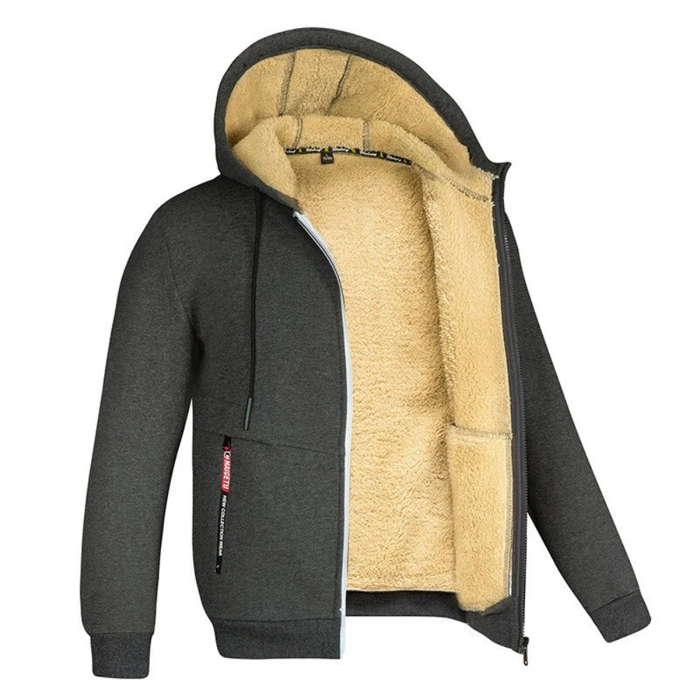 Warme Plüsch-Herren-Kapuzenjacke - Bosse - Image 8