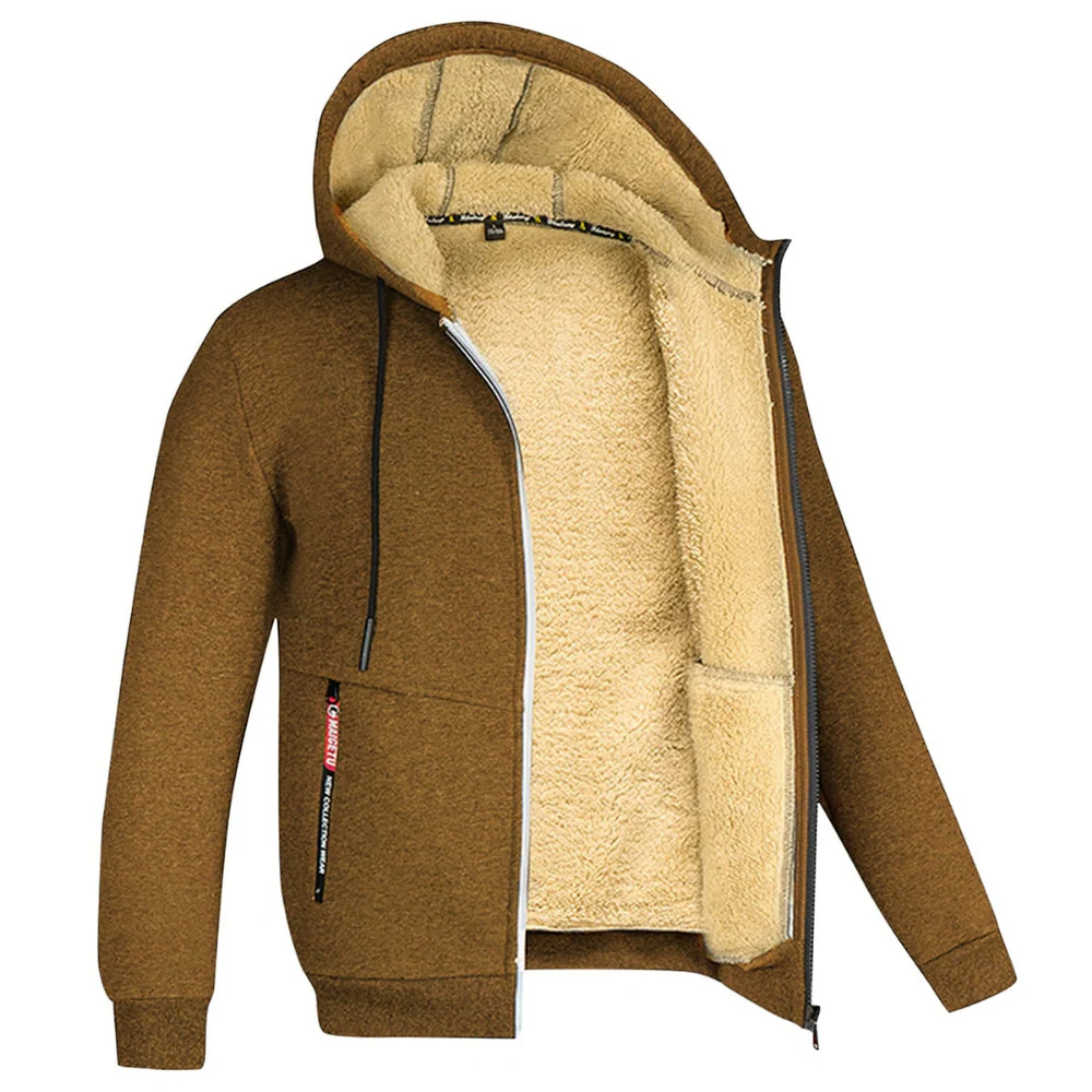 Warme Plüsch-Herren-Kapuzenjacke - Bosse - Image 9