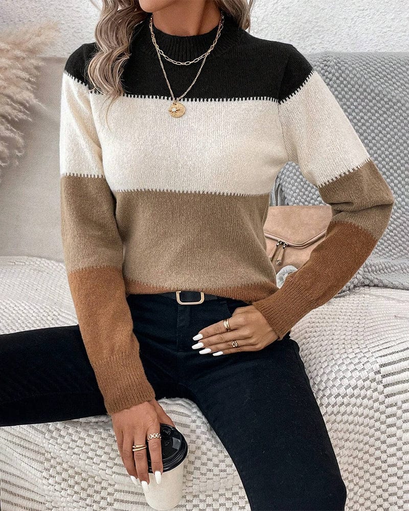 WARME STRICKPULLI MIT FARBBLÖCKEN - Image 2