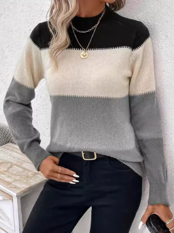 WARME STRICKPULLI MIT FARBBLÖCKEN - Image 4