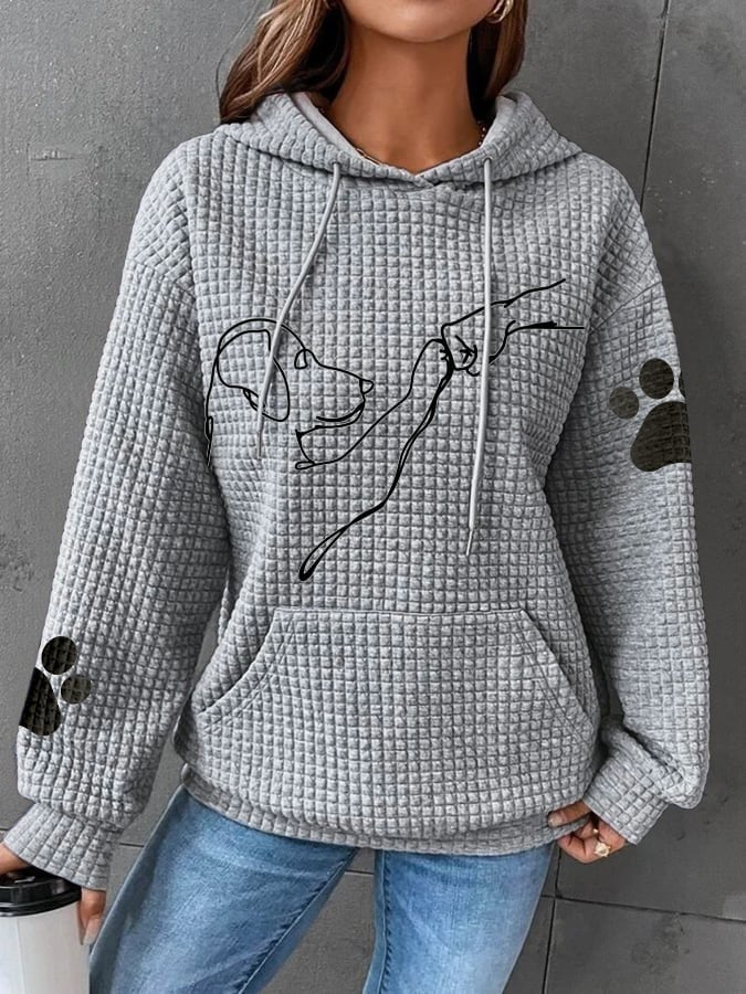 Warmer Damen-Kapunzenpulli | Mit Hunde-Drucken - Image 3