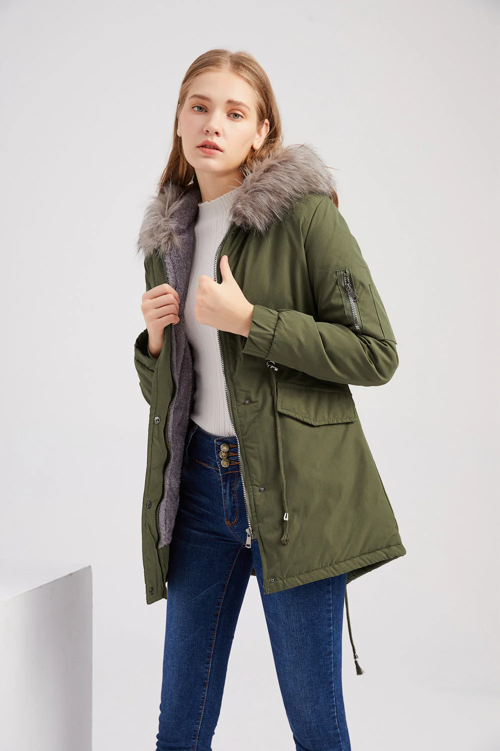 Warmer Damenparka mit Kapuze - Image 4
