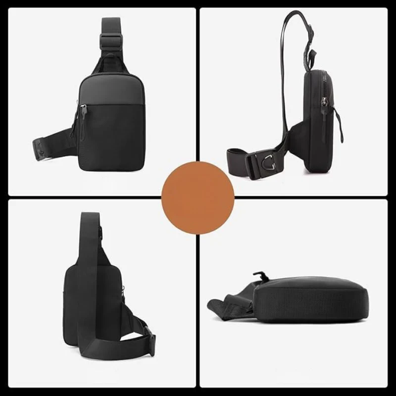 Wasserabweisende Canvas-Umhängetasche – Praktische Crossbody-Tasche für Herren zum Reisen und Wandern, kompakt und mit verstellbarem Tragegurt - Image 5