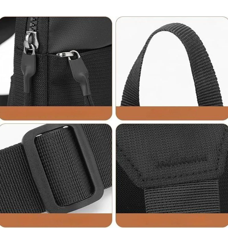 Wasserabweisende Canvas-Umhängetasche – Praktische Crossbody-Tasche für Herren zum Reisen und Wandern, kompakt und mit verstellbarem Tragegurt - Image 6