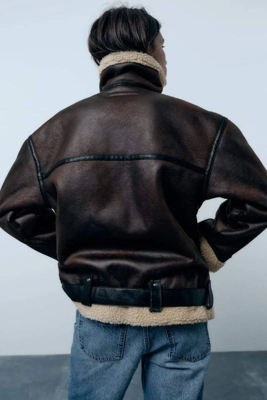 Wasserabweisende Damenjacke mit Revers – Synthetikjacke für verschiedene Anlässe - Image 3