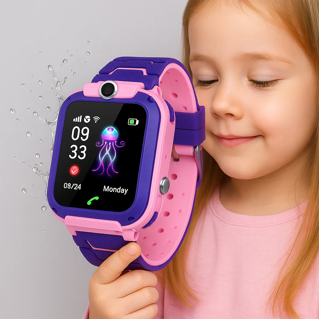 Wasserdichte GPS-Smartwatch für Kinder – SOS-Funktion und Sicherheitstracker für die Sicherheit der Eltern - Image 9