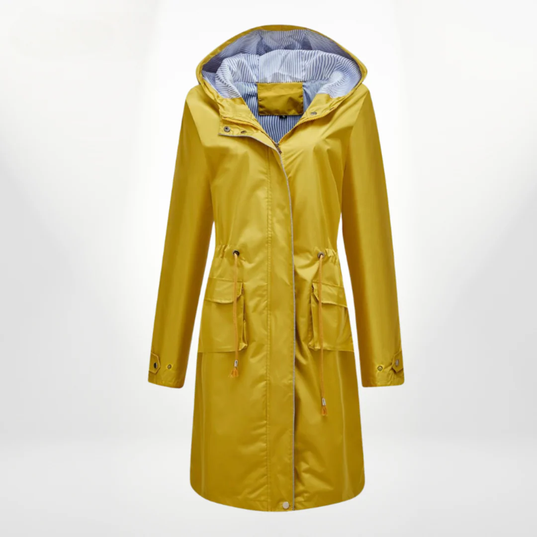 Wasserdichter Trenchcoat Damen Mit Kapuze | Lang Leicht - Image 4