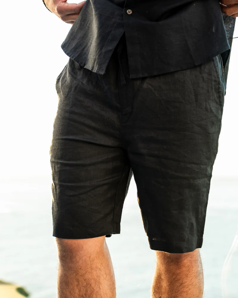 Waylon | Lightweight Herren Sommer Leinen-Shorts mit Kordelzug - Image 10
