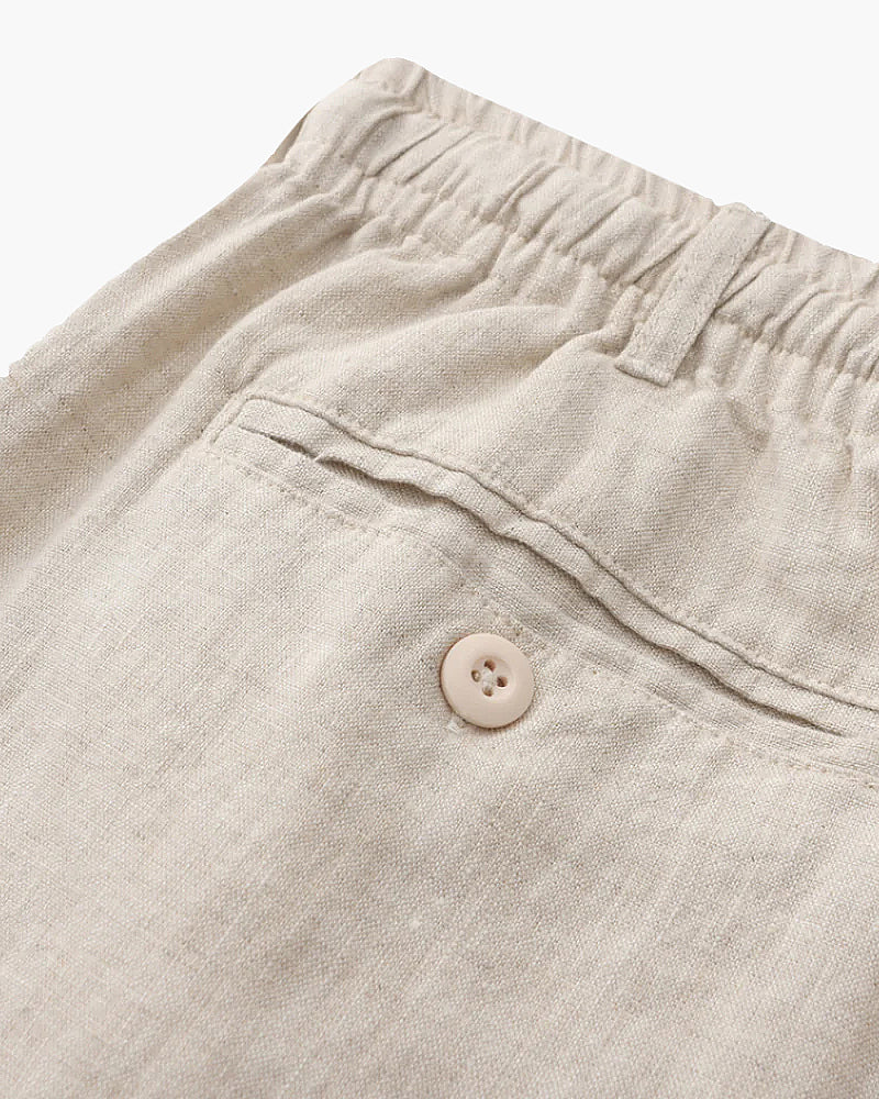 Waylon | Lightweight Herren Sommer Leinen-Shorts mit Kordelzug - Image 5