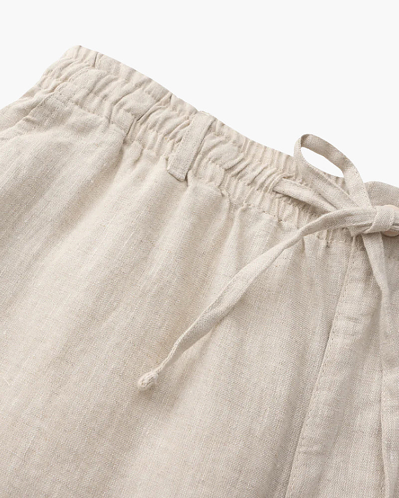 Waylon | Lightweight Herren Sommer Leinen-Shorts mit Kordelzug - Image 6
