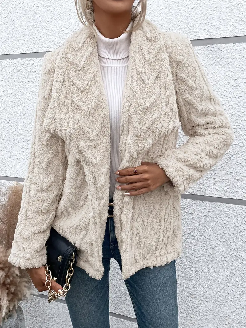 Weiße Fleece Jacke für Damen | Elegante - Image 4