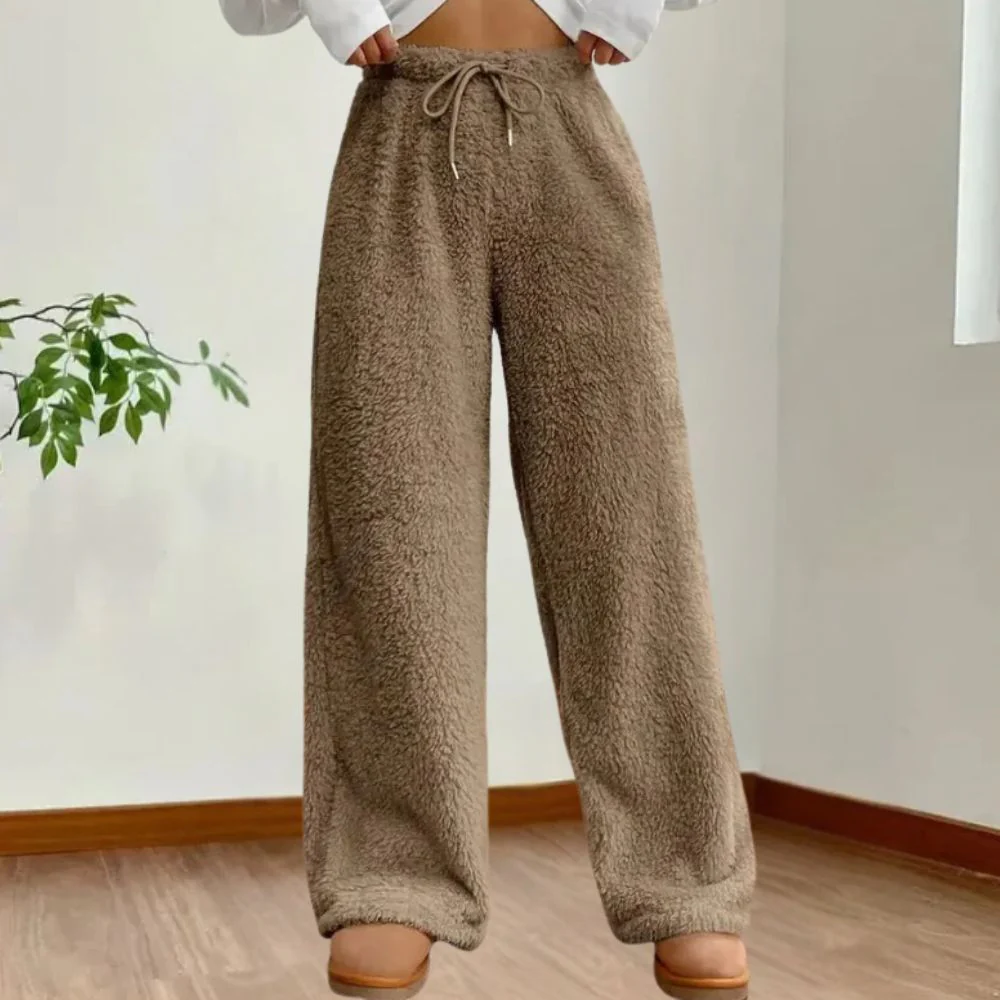 Weiche warme Damen Plüschhose - Image 3