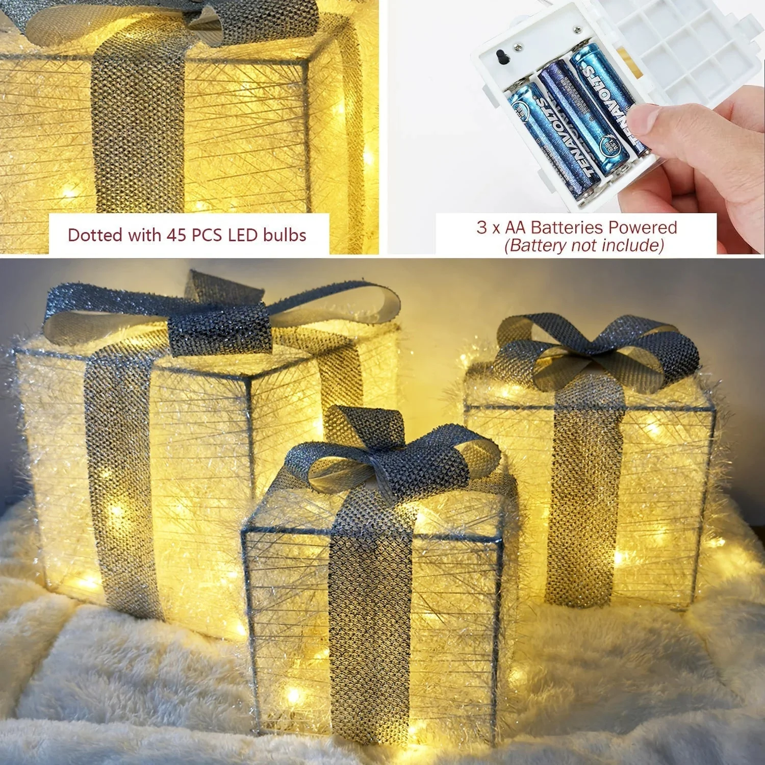 Weihnachtsgeschenke | LED-Geschenkbox-Lichterkette - Image 2
