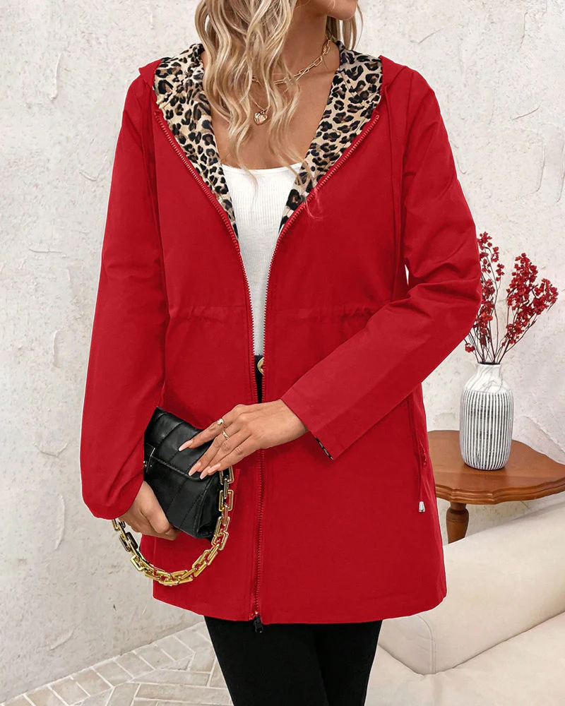 Wendemantel Für Damen Mit Leopardenmuster – Eleganter Und Vielseitiger Stil Für Jeden Anlass - Image 5
