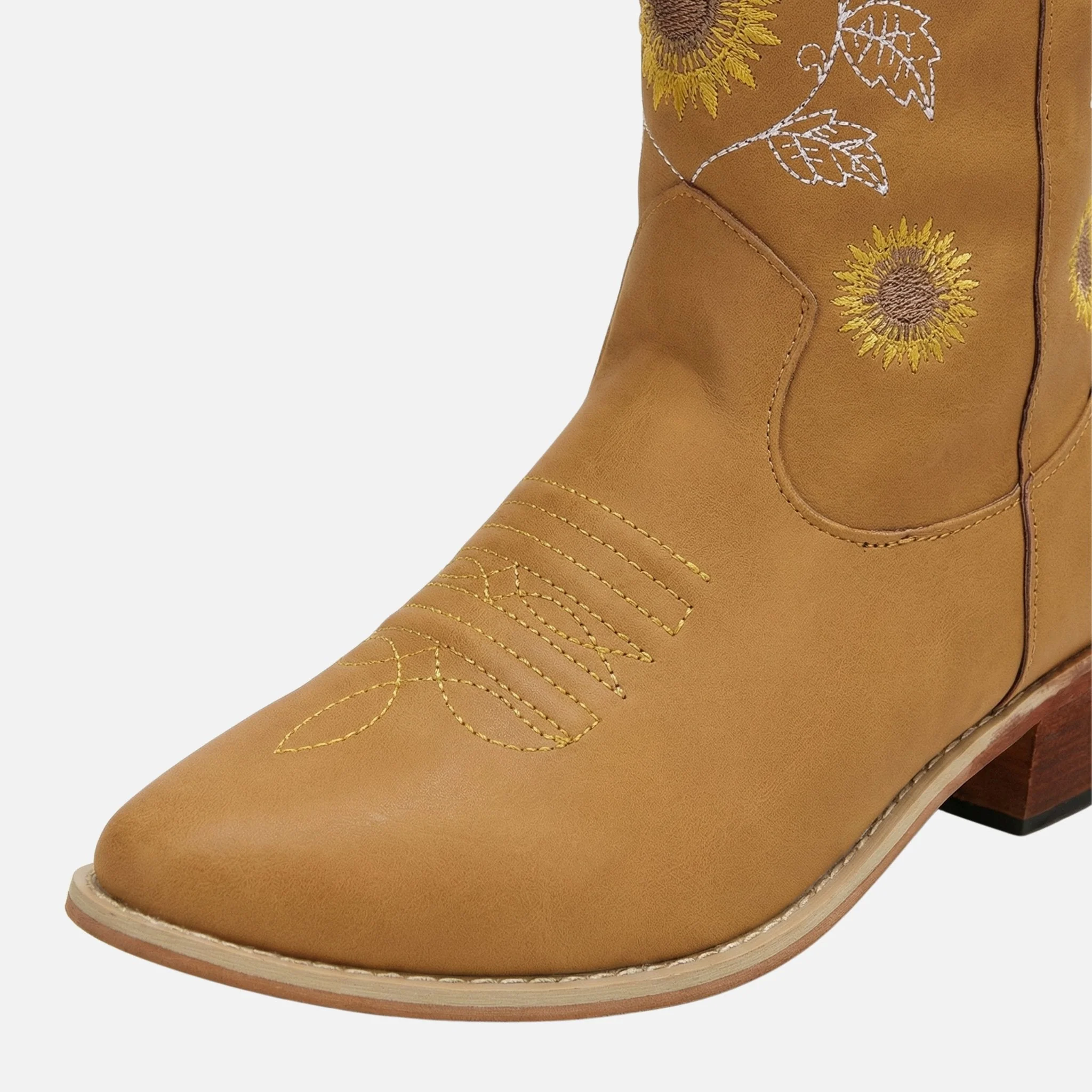 Franziska | Damen Western Wildlederstiefel Blumenstickerei – Bestickte Western Stiefel - Image 4