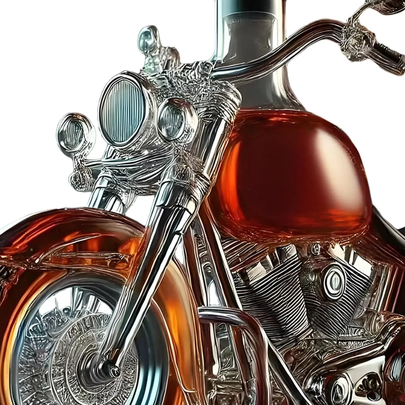 Whiskykaraffe in Form eines Harley-Davidson-Motorrads für die Hausbar - Image 6
