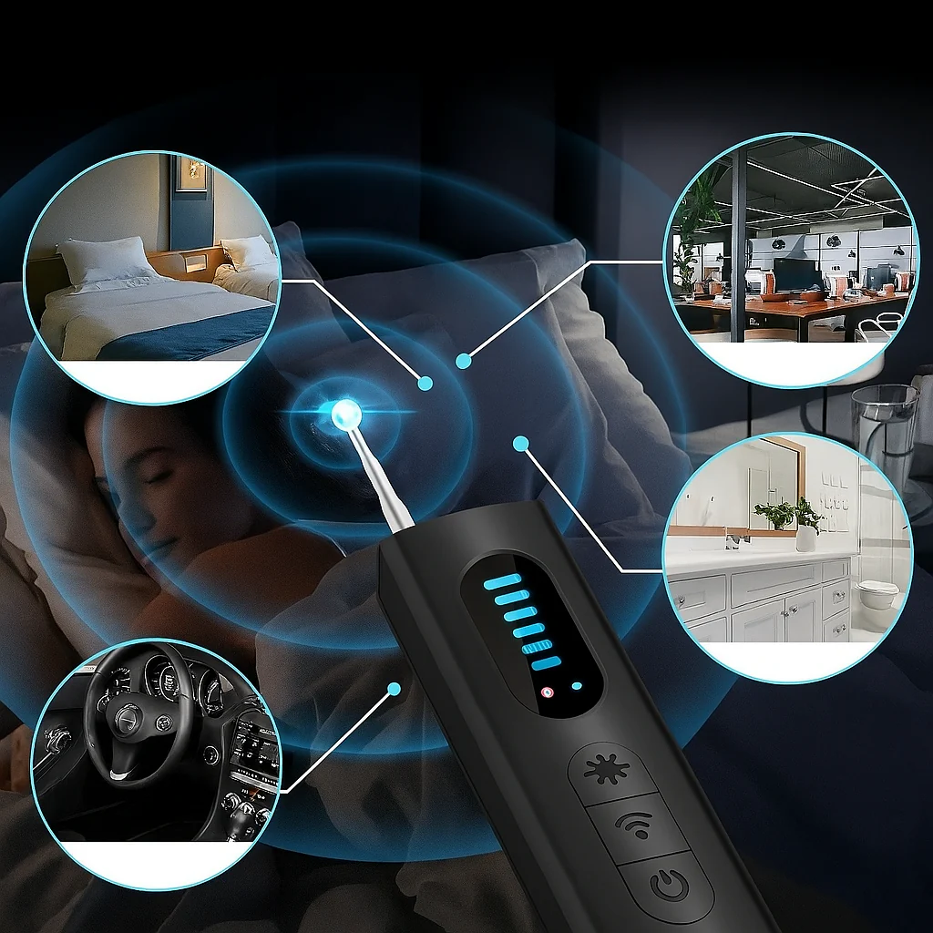 Wiederaufladbarer Anti-Spionage-Kamera-Detektor – GPS-Ortung & Infrarot-Erkennung - Image 2