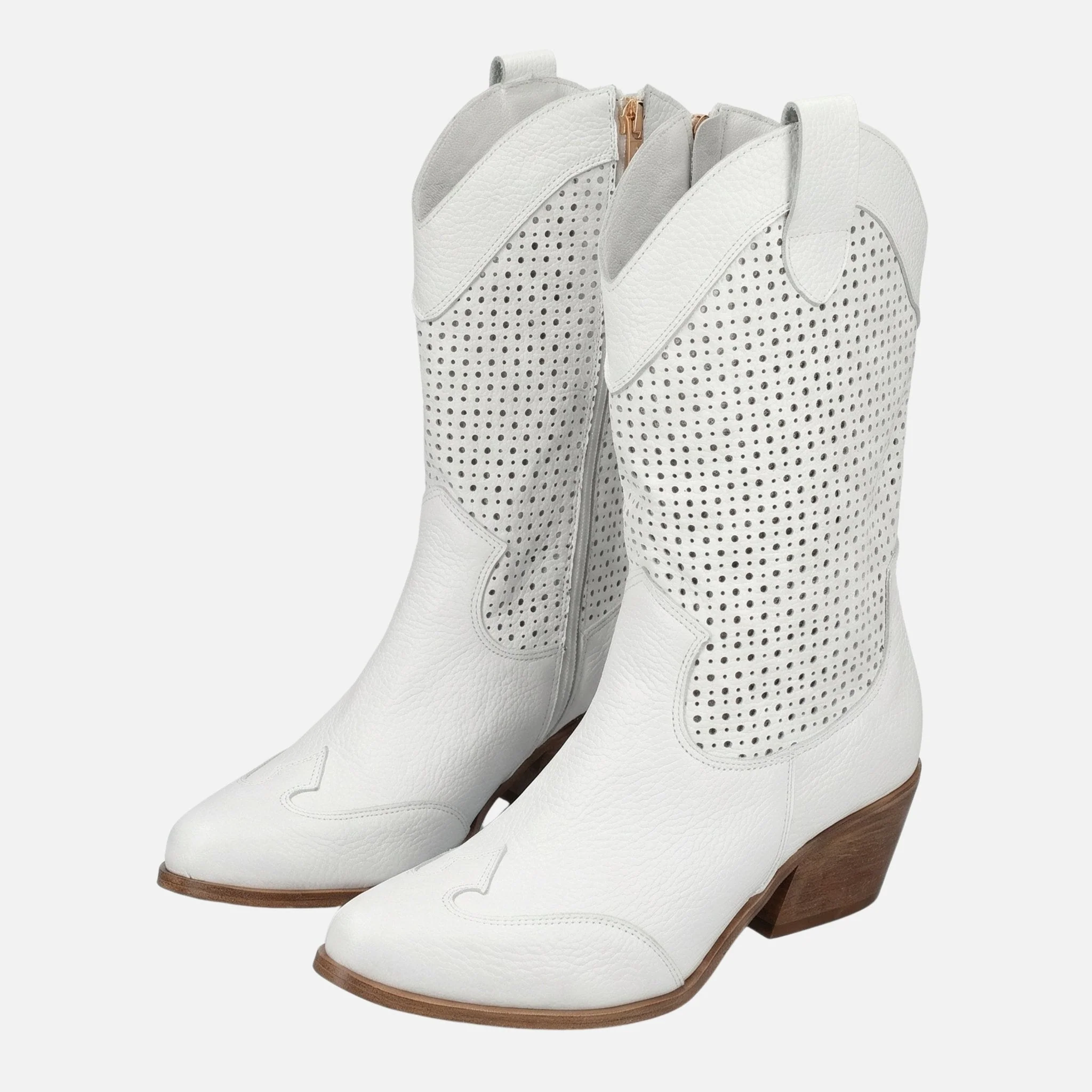 Anna | Damen Wildleder Cowboystiefel Perforierter Schaft – Western Stiefel Damen - Image 8