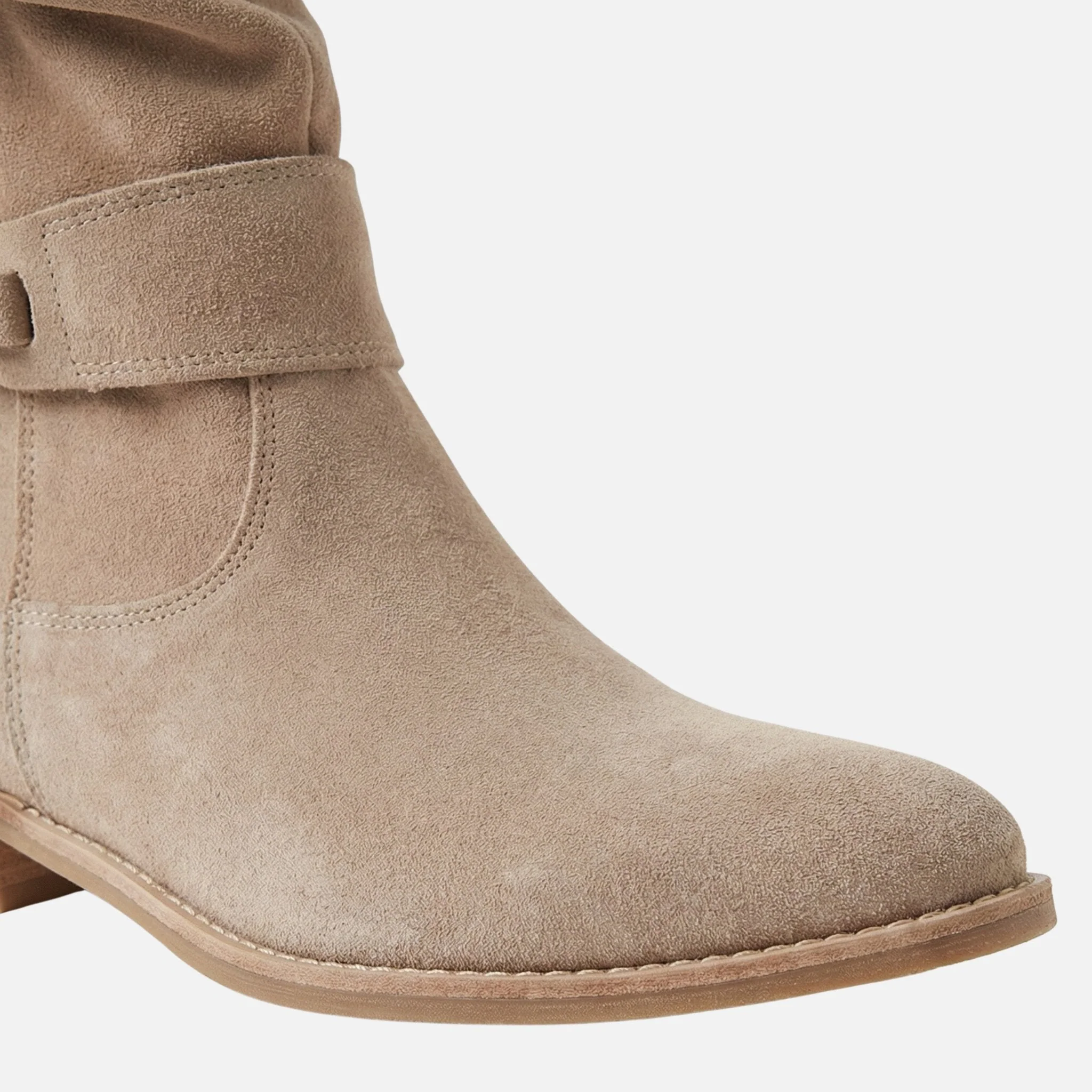 Britta | Damen Wildleder Stiefeletten Lockerer Schaft Riemen – Stiefeletten Wildleder - Image 4