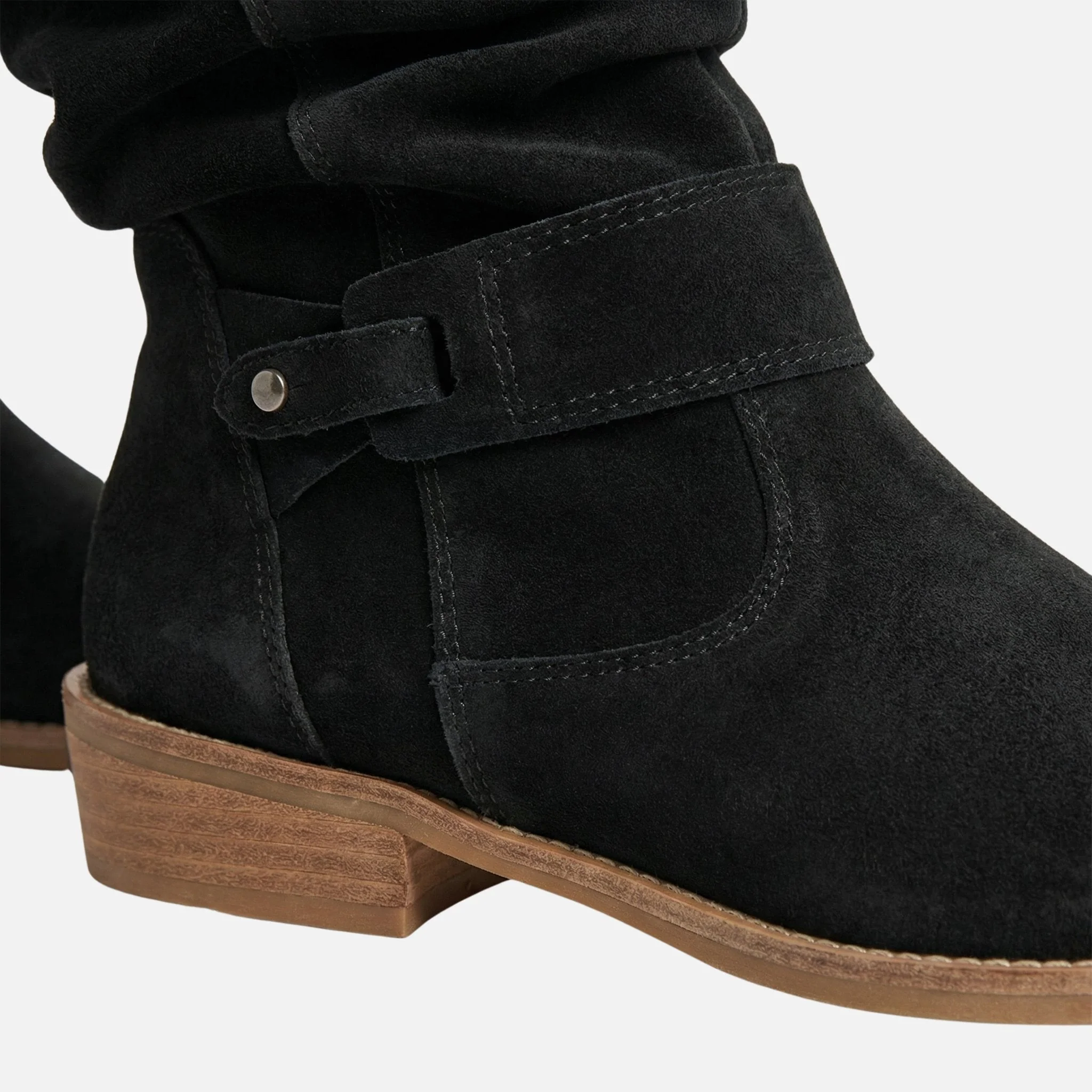Britta | Damen Wildleder Stiefeletten Lockerer Schaft Riemen – Stiefeletten Wildleder - Image 5