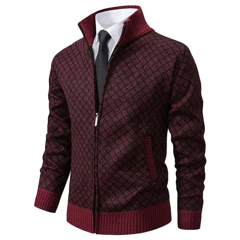 William – Strukturierte Herren Strickjacke mit Reißverschluss - Image 3