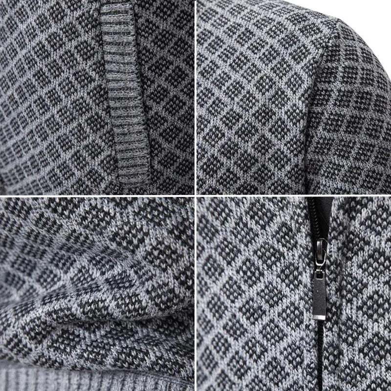 William – Strukturierte Herren Strickjacke mit Reißverschluss - Image 6