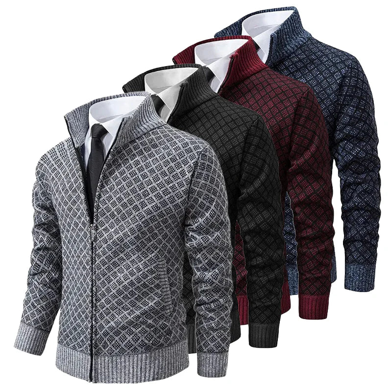 William – Strukturierte Herren Strickjacke mit Reißverschluss - Image 7