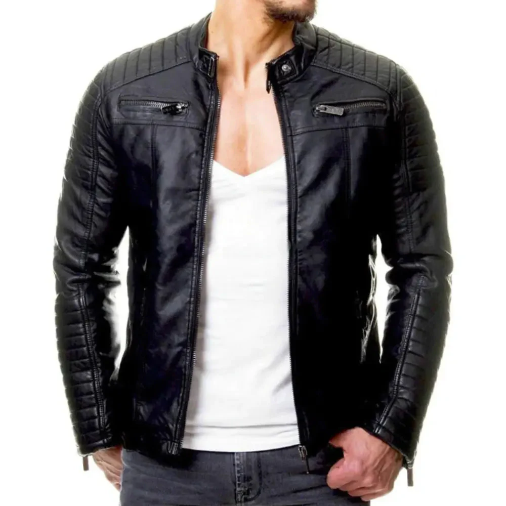 Winddichte Lederjacke für Herren - Image 2