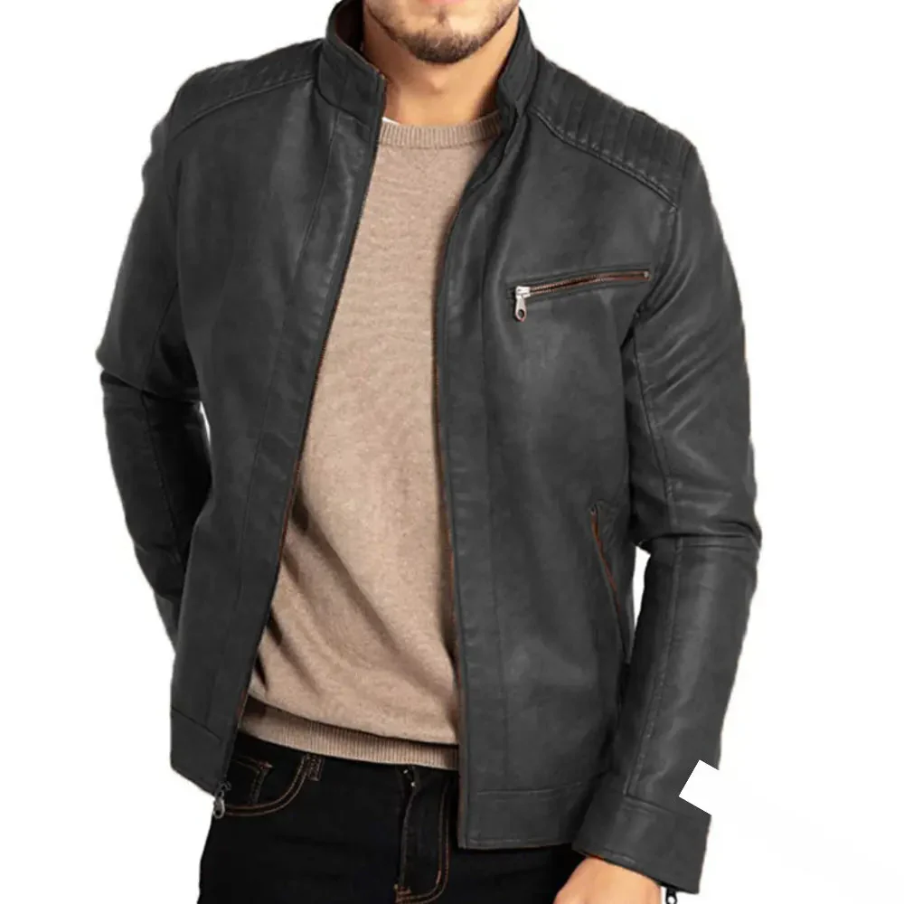 Winddichte Lederjacke für Herren - Image 5