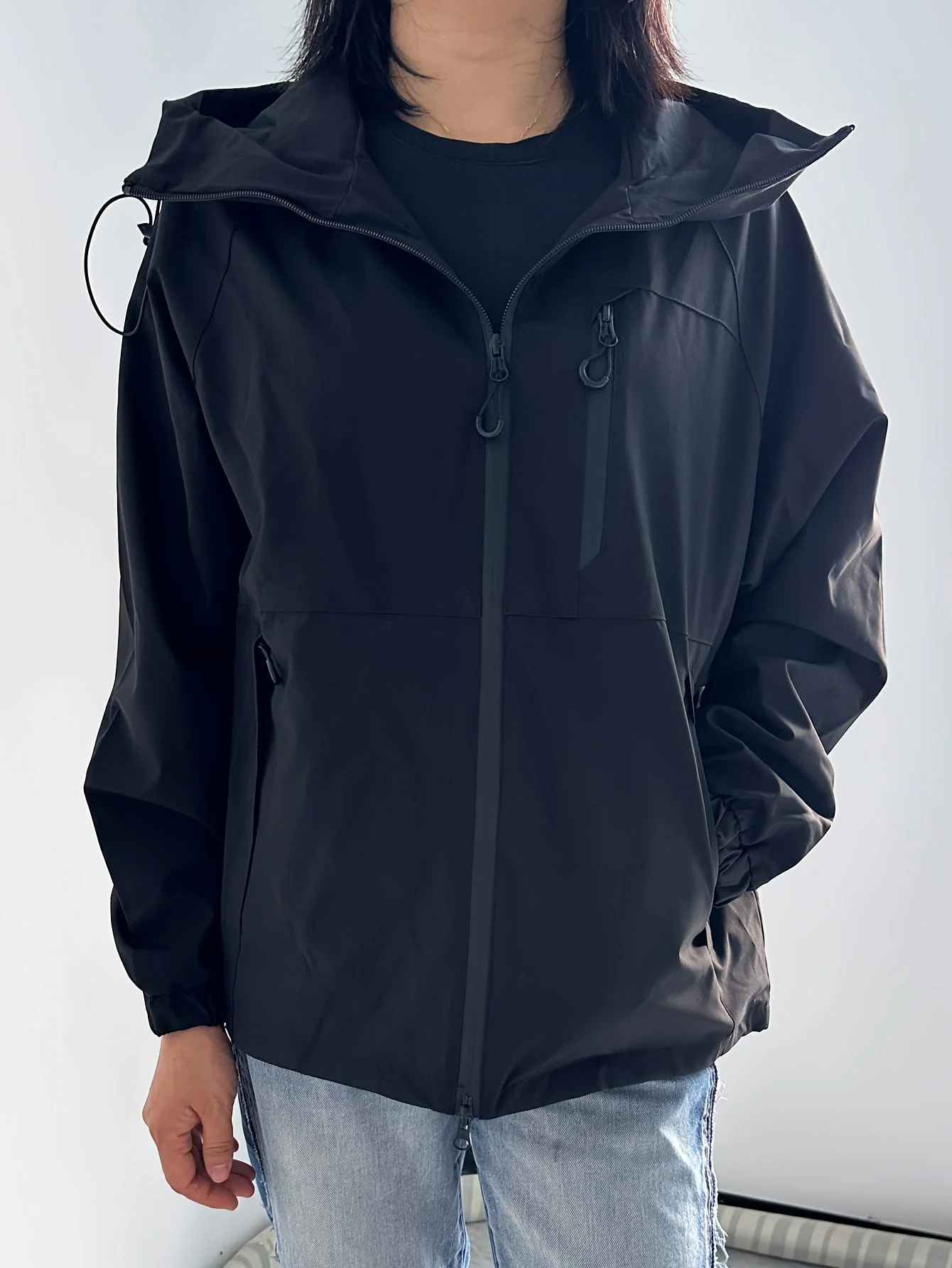 Winddichte Regenjacke mit Kapuze für Damen | Langarm - Image 4