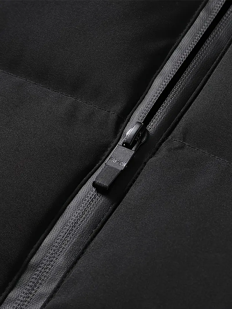 Wyatt | Schwarze Ärmellose Herren-Winter-Steppweste mit Reißverschluss - Image 2