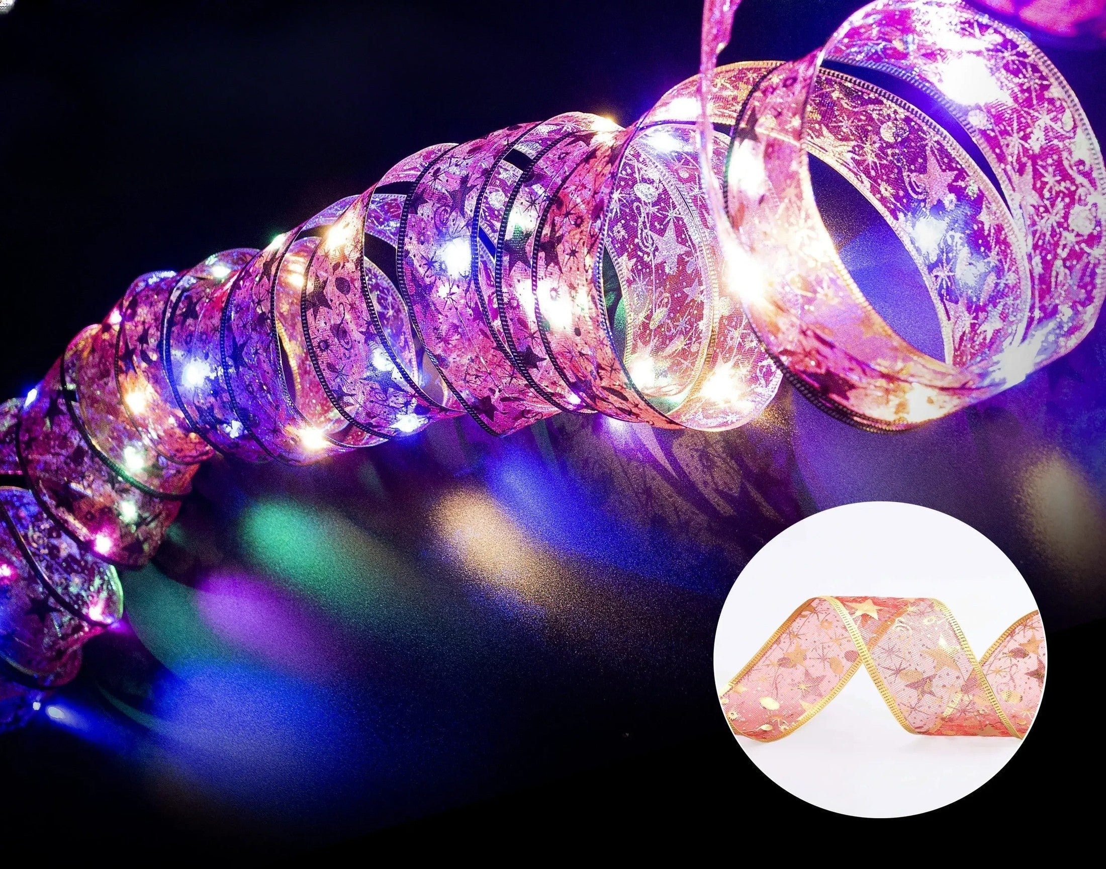 XmasSlinger | LED-Weihnachtsbeleuchtung und Schleifen-Set zur Dekoration - Image 9