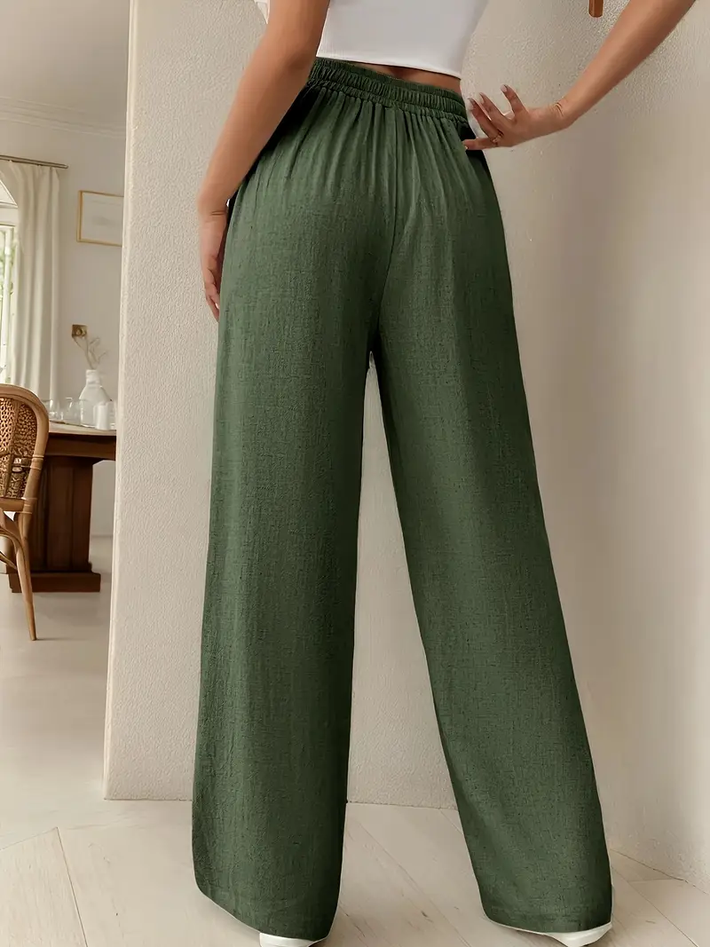 Yara – High-Waist-Loungehose mit Kordelzug und weitem Bein - Image 12