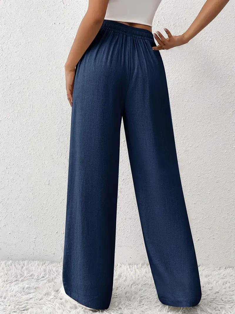 Yara – High-Waist-Loungehose mit Kordelzug und weitem Bein - Image 18