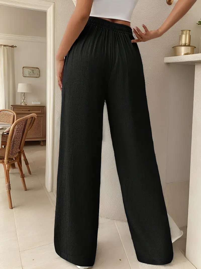 Yara – High-Waist-Loungehose mit Kordelzug und weitem Bein - Image 2