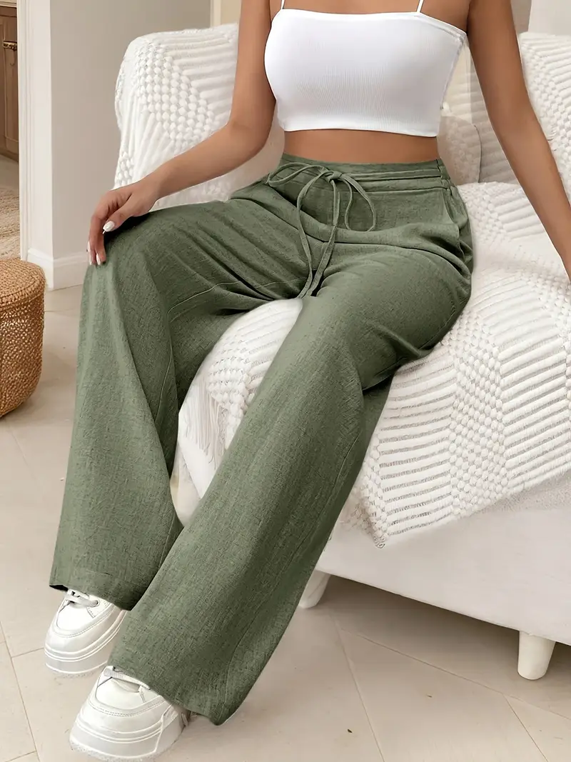 Yara – High-Waist-Loungehose mit Kordelzug und weitem Bein - Image 3