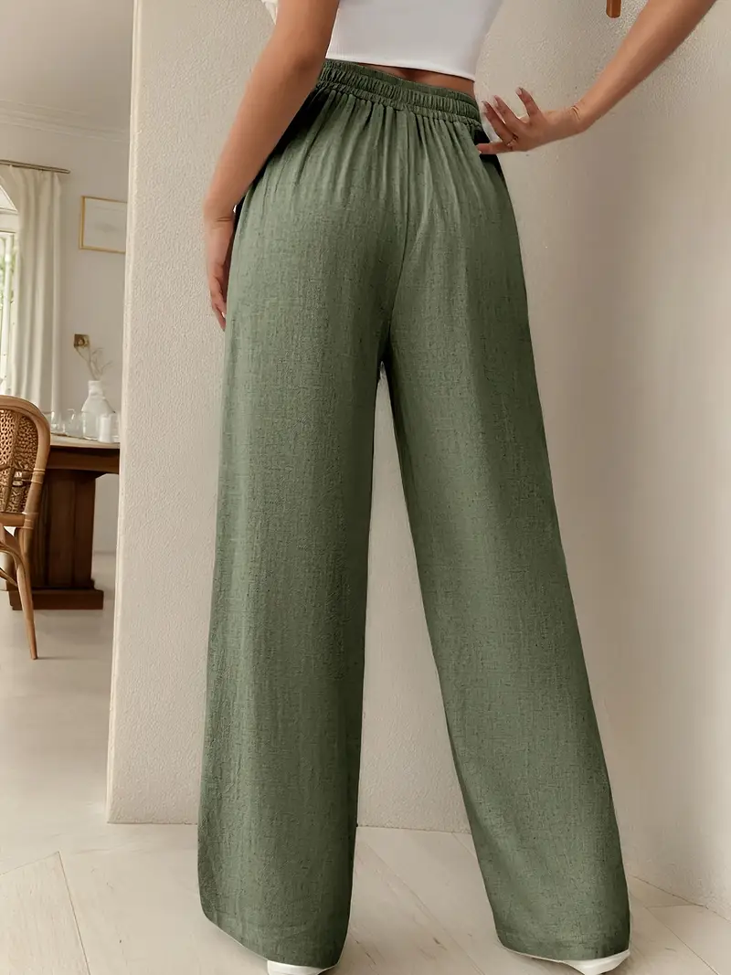 Yara – High-Waist-Loungehose mit Kordelzug und weitem Bein - Image 4
