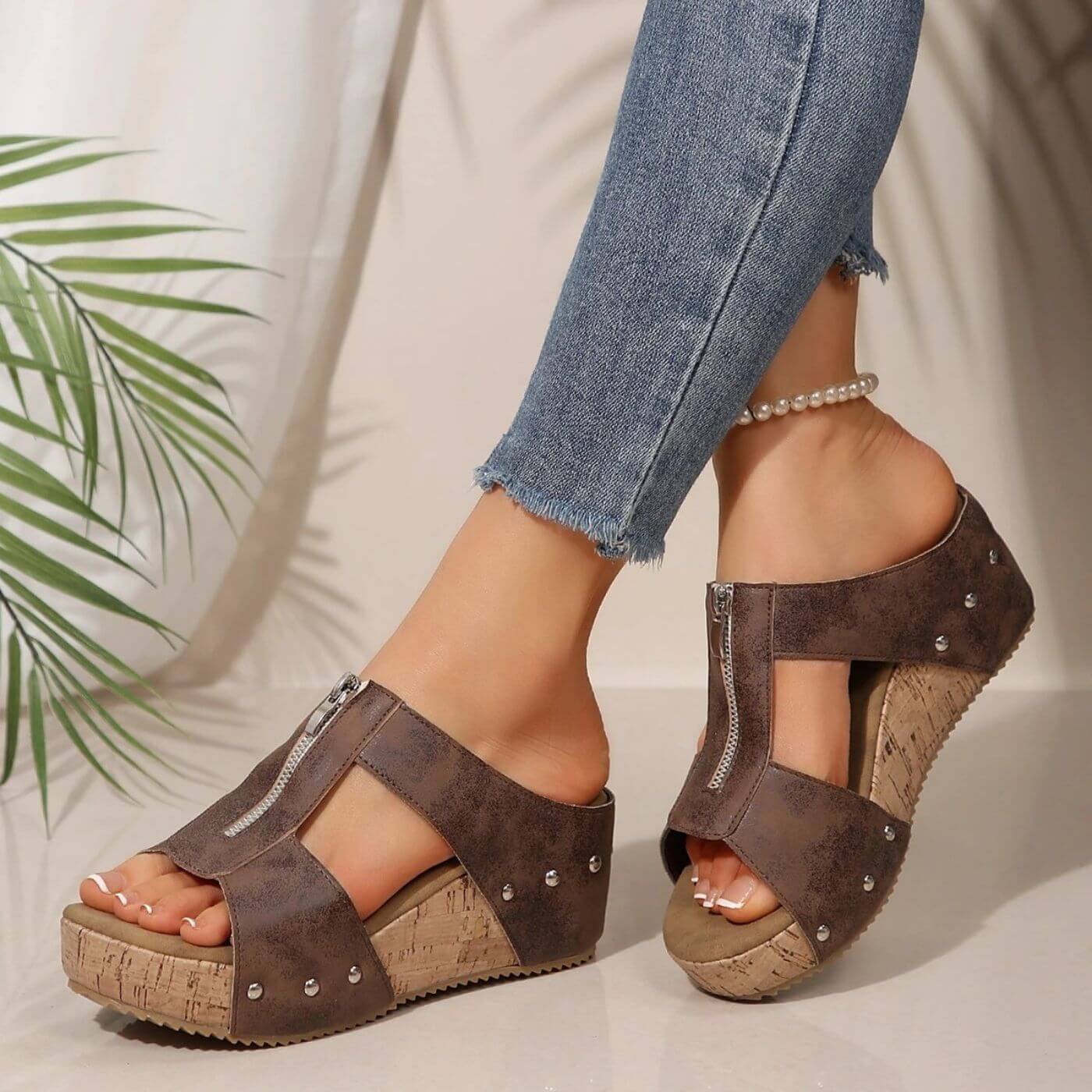 Yara – Orthopädische Keilsandalen mit offener Zehenpartie - Image 3