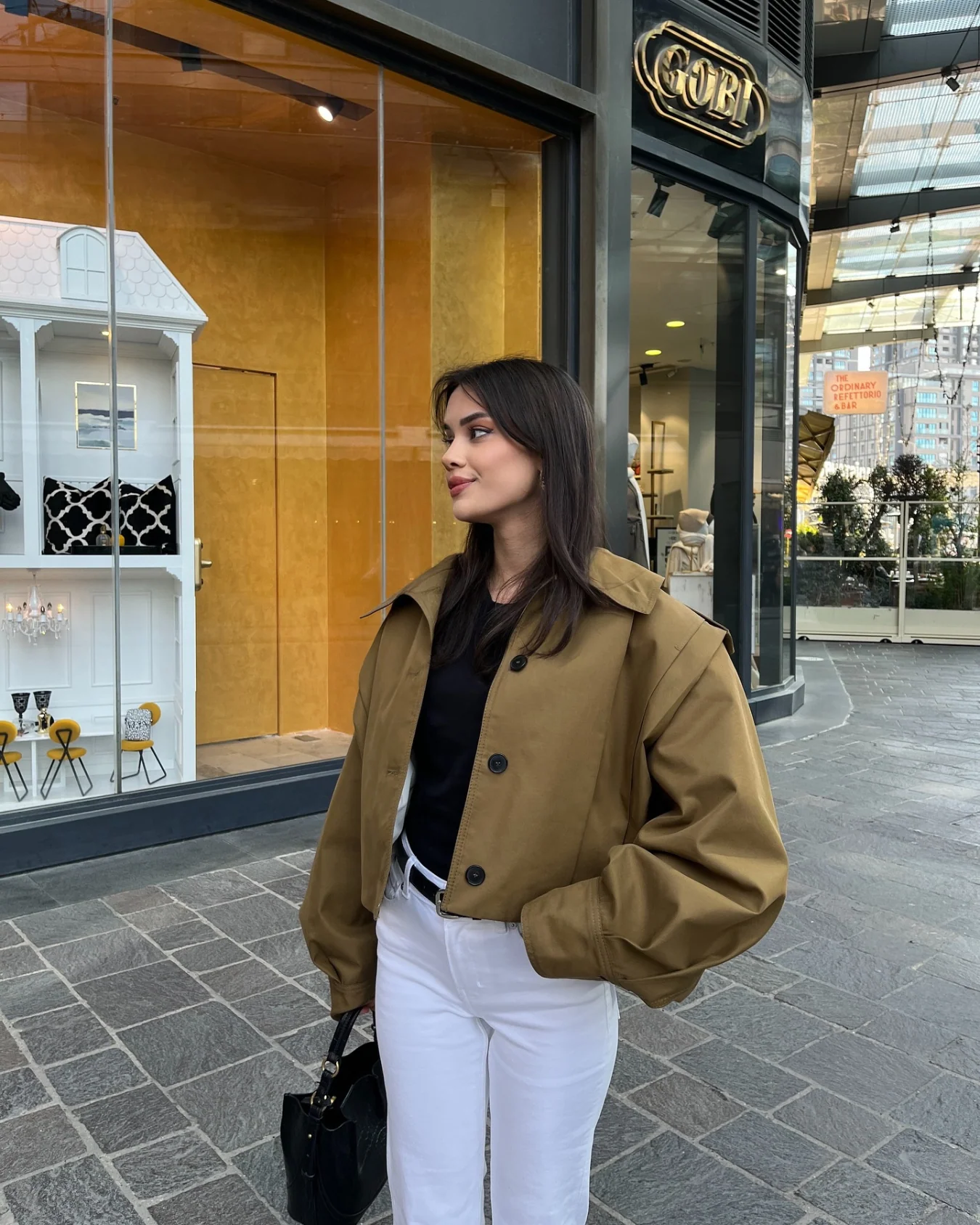 Yvana | Cropped Trenchjacke Mit Volumenärmeln - Image 4