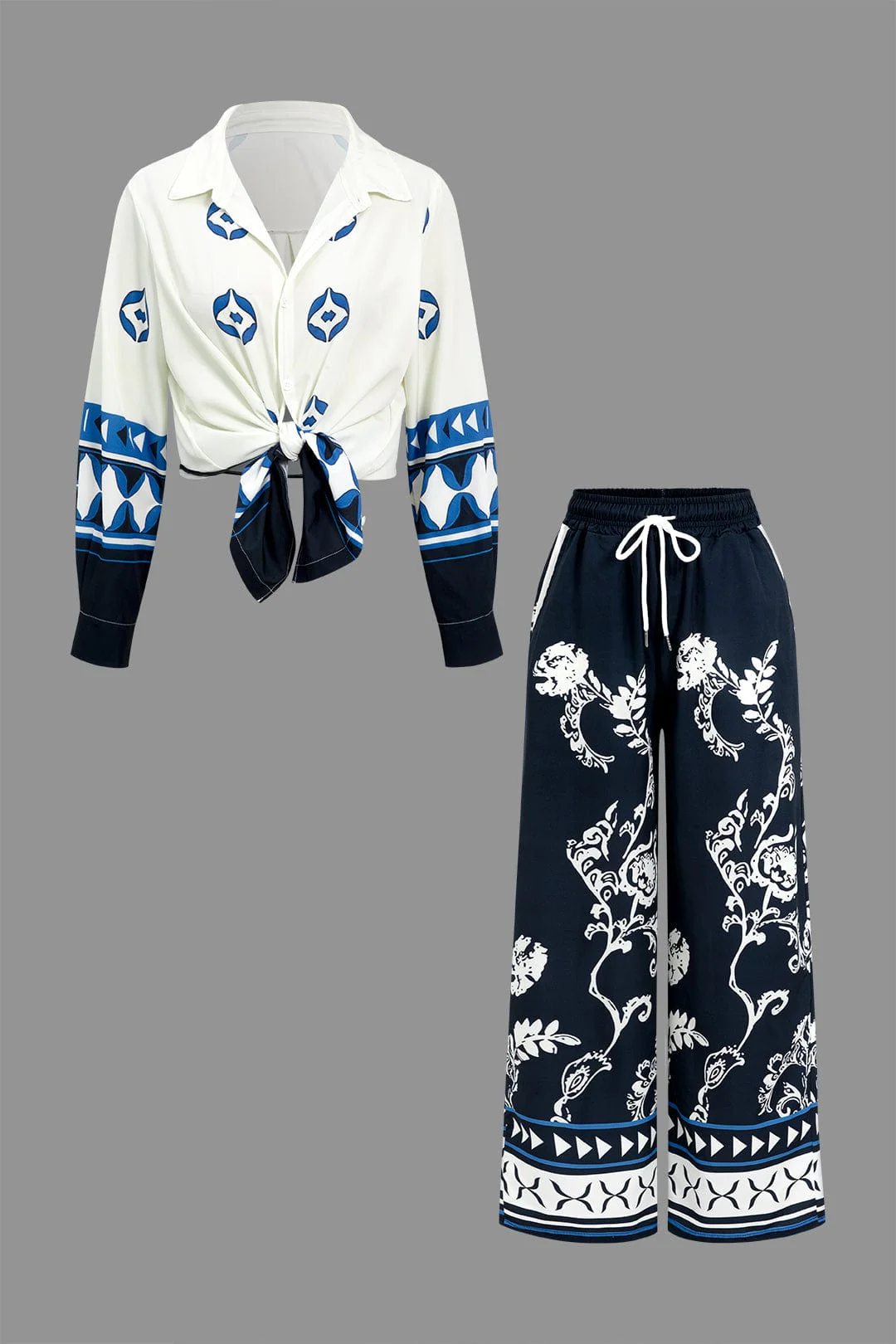 Zahara | Boho-Zweiteiler mit Bluse & Weitbein-Hose - Image 7