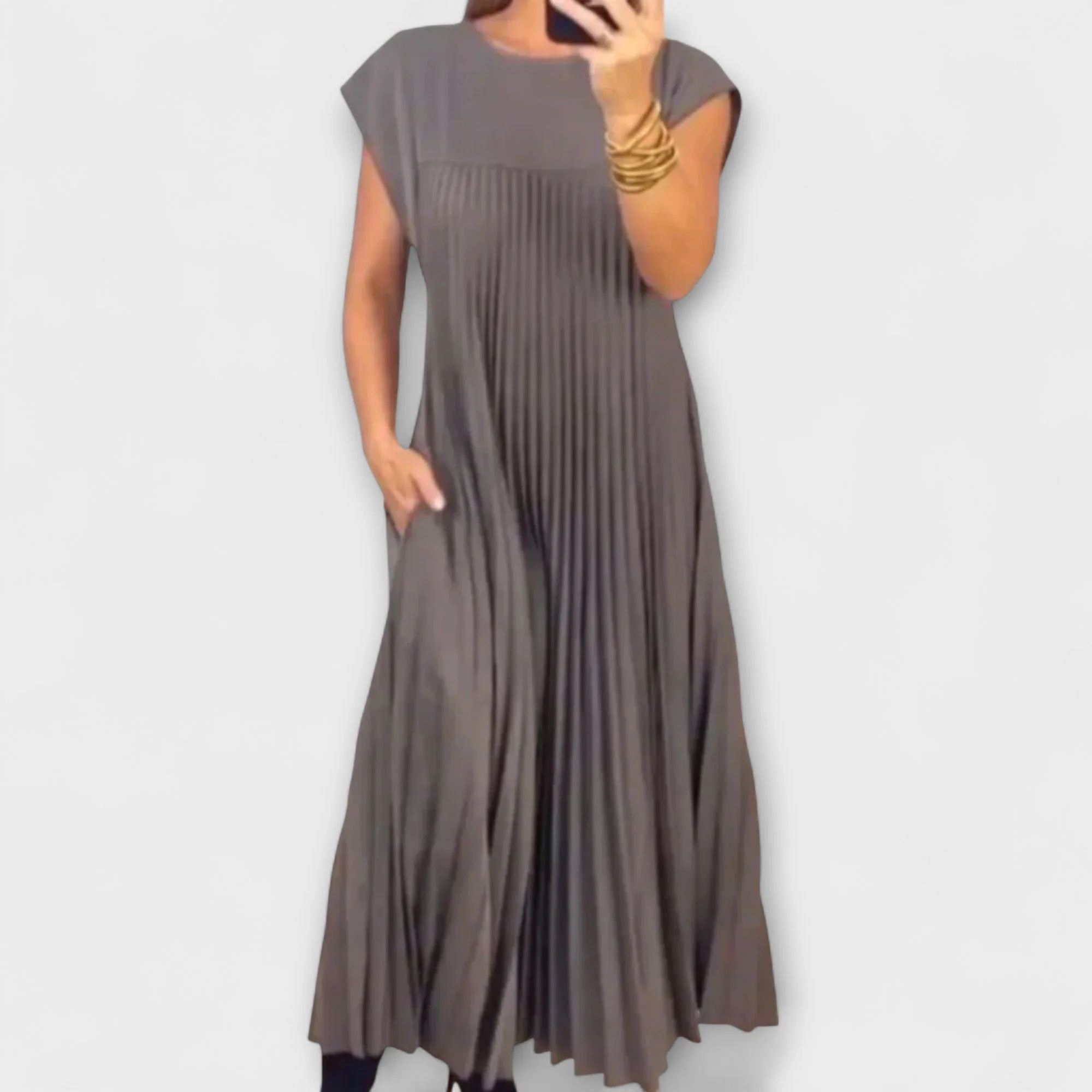 Zairelle – Elegantes Faltenkleid - Image 2
