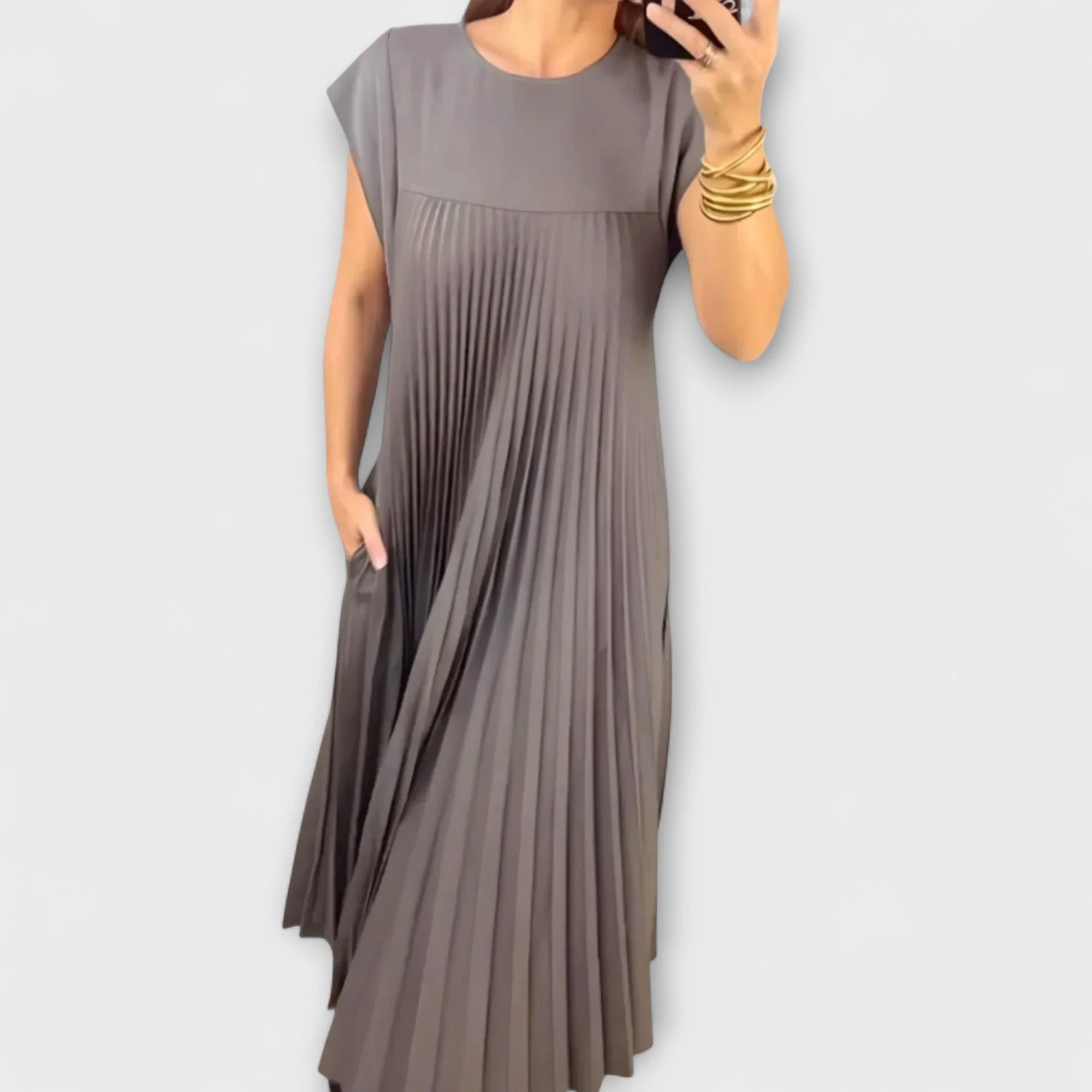 Zairelle – Elegantes Faltenkleid - Image 3