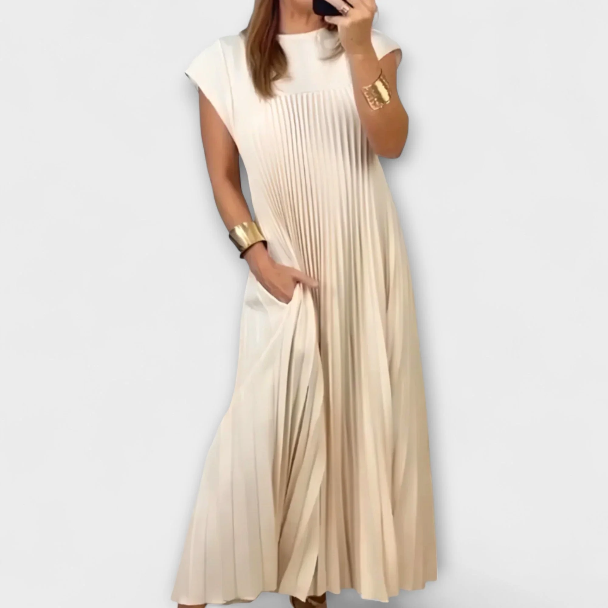 Zairelle – Elegantes Faltenkleid - Image 8