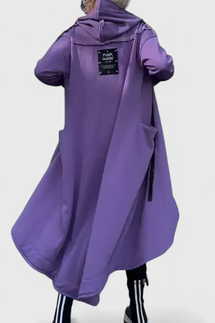 Zara – Modern Asymmetrical Hooded Midi Dress for Women - Image 3